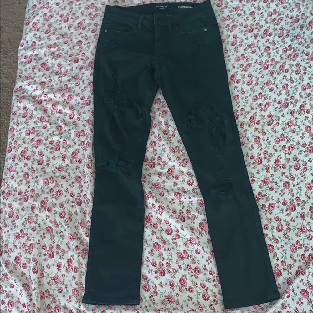 Bebe heartbreaker skinny Jeans 👖 dark green